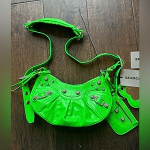 Balenciaga Le Cagole FLuo Green Shoulder Strap Cross Bag